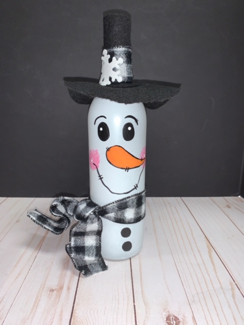 Snowman Wine Bottle Craft Class!