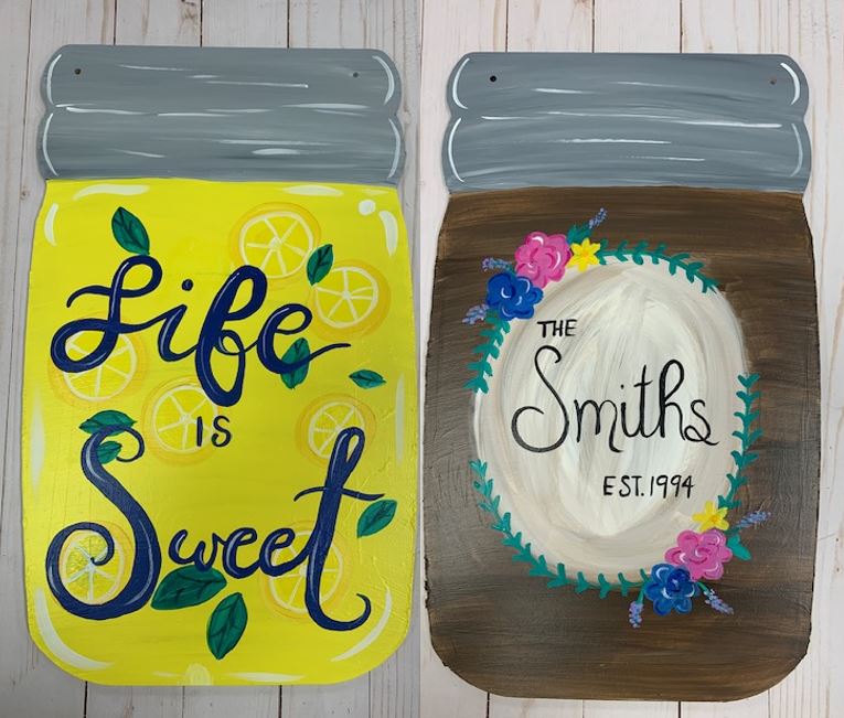 Double Sided Mason Jar MDF Board