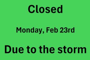 Closed feb 23